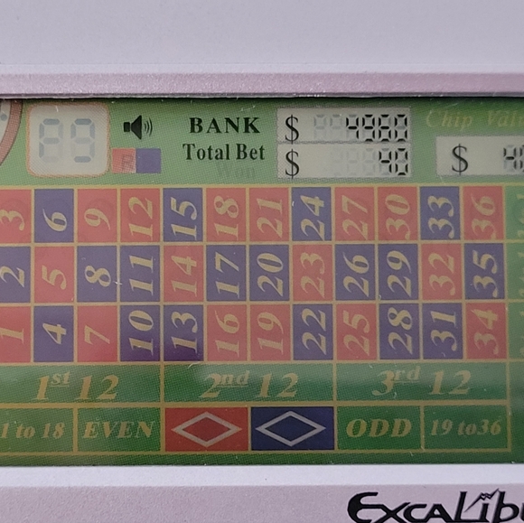 (Lot Of 2) EXCALIBUR Electronic Roulette Handheld Pocket Casino Game Model #475. - Picture 5 of 10